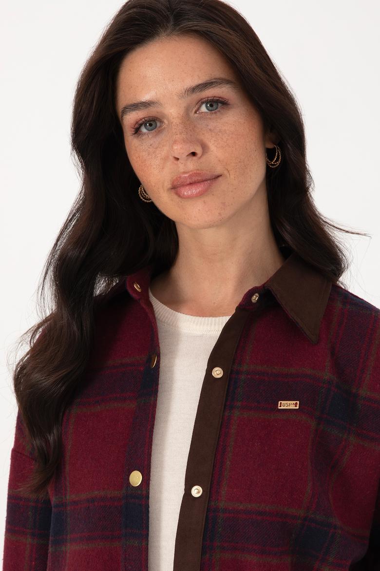 Kadın Bordo Uzun Kollu Gömlek - 50317225010