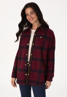 Kadın Bordo Uzun Kollu Gömlek - 50317225010