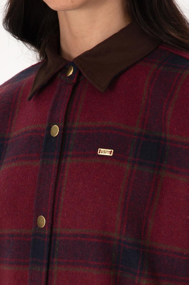 Kadın Bordo Uzun Kollu Gömlek