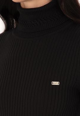 Kadın Siyah Boğazlı Kazak - 50307877035