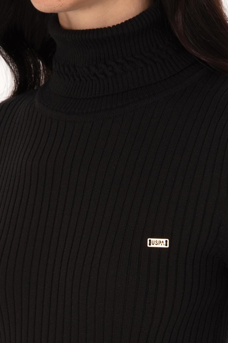 Kadın Siyah Boğazlı Kazak - 50307877035