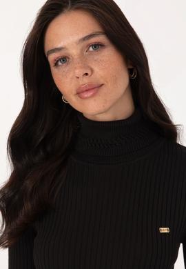 Kadın Siyah Boğazlı Kazak - 50307877035