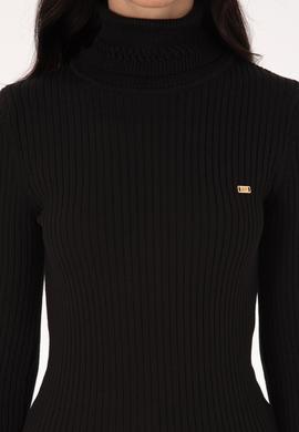 Kadın Siyah Boğazlı Kazak - 50307877035