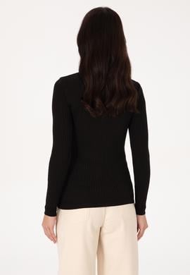 Kadın Siyah Boğazlı Kazak - 50307877035