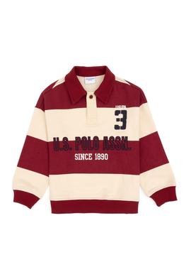 Erkek Çocuk Koyu Frambuaz Polo Yaka Sweatshirt - 50308585012