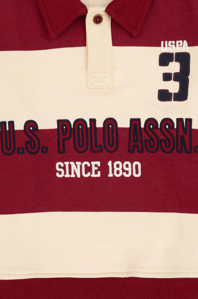 Erkek Çocuk Koyu Frambuaz Polo Yaka Sweatshirt