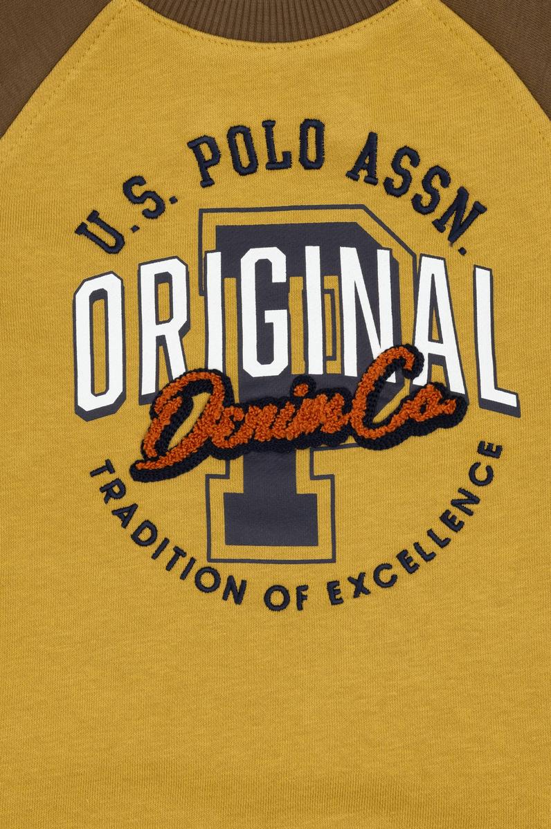 Erkek Çocuk Hardal Bisiklet Yaka Sweatshirt