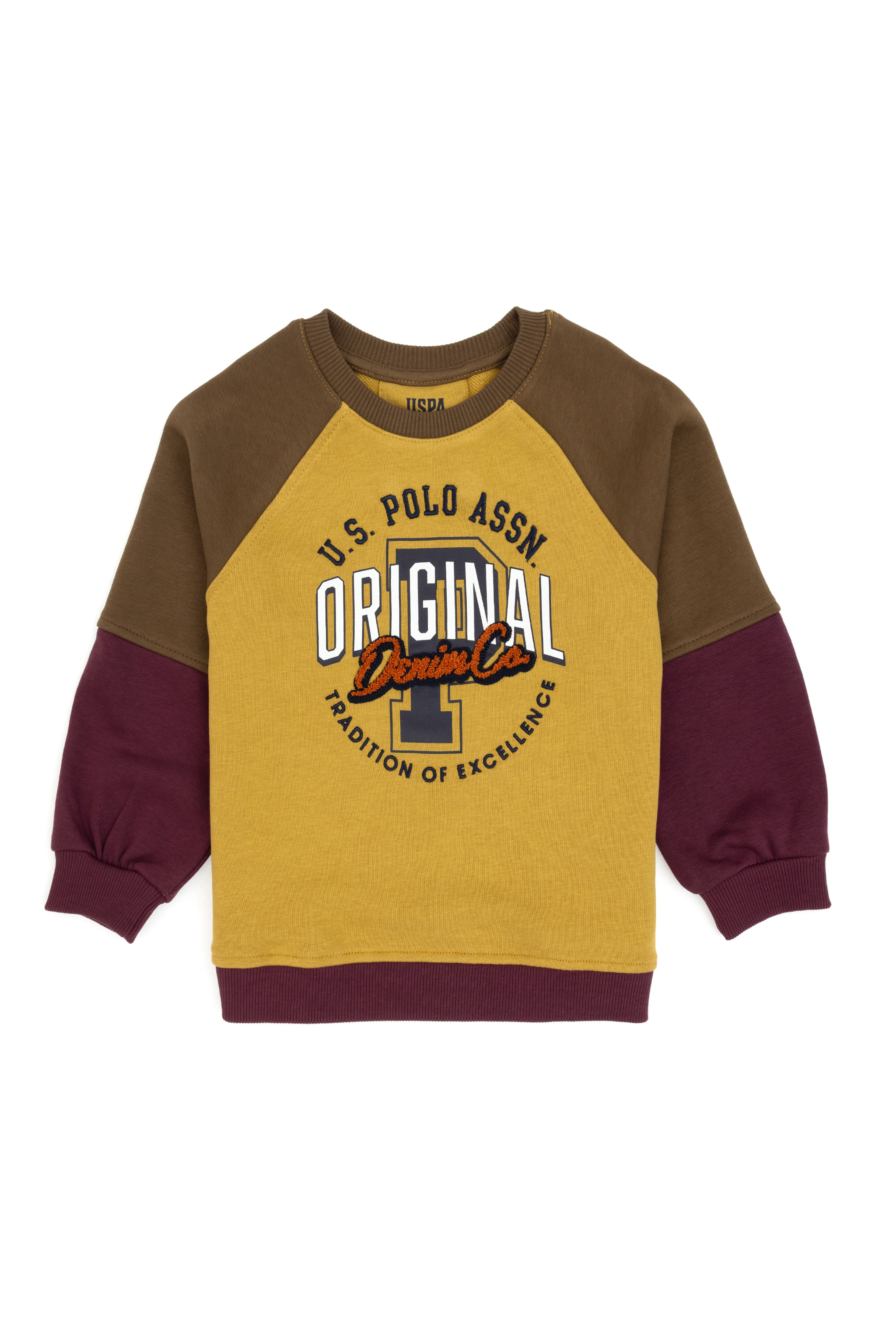 Erkek Çocuk Hardal Bisiklet Yaka Sweatshirt - Image 1