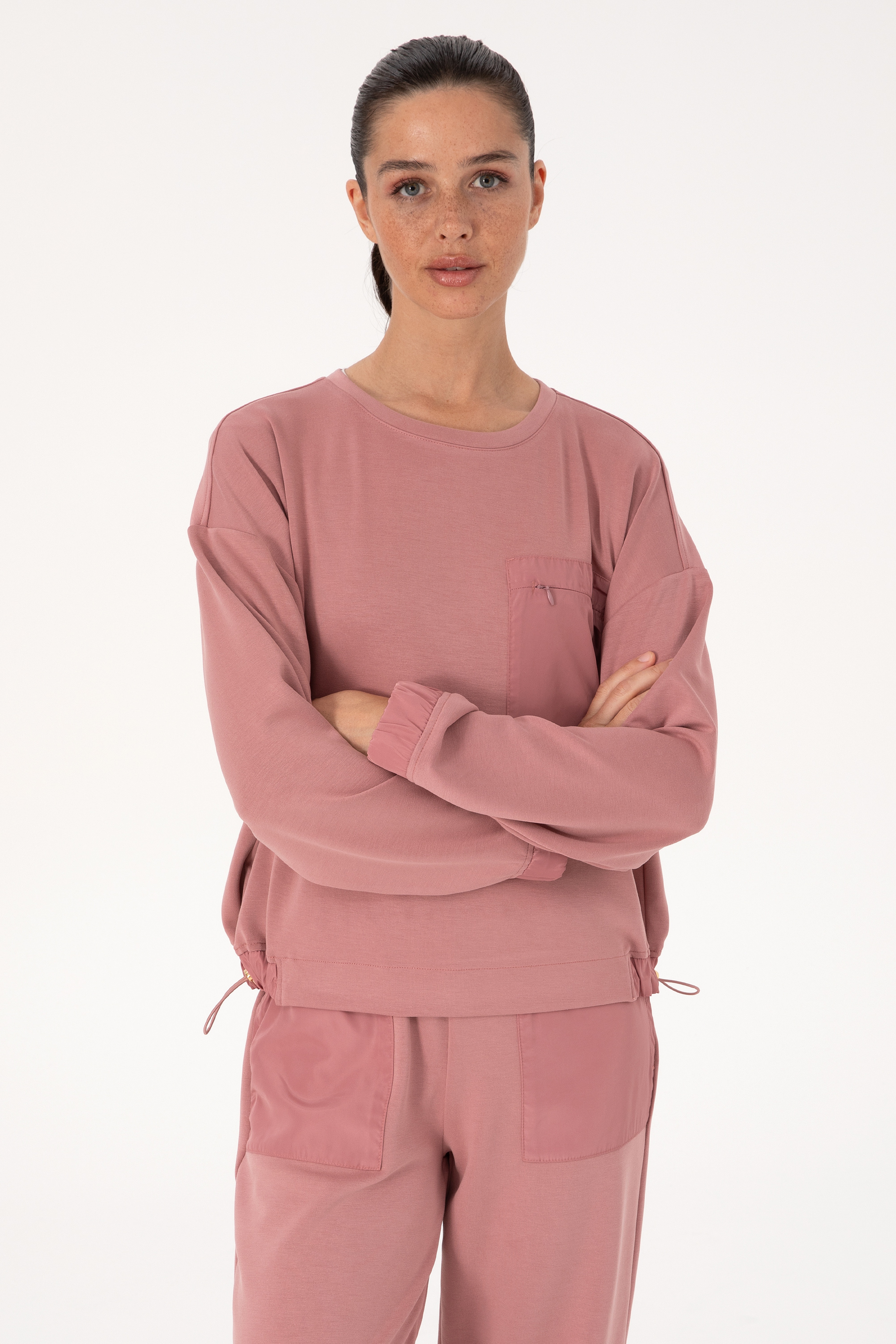Kadın Orkide Bisiklet Yaka Sweatshirt