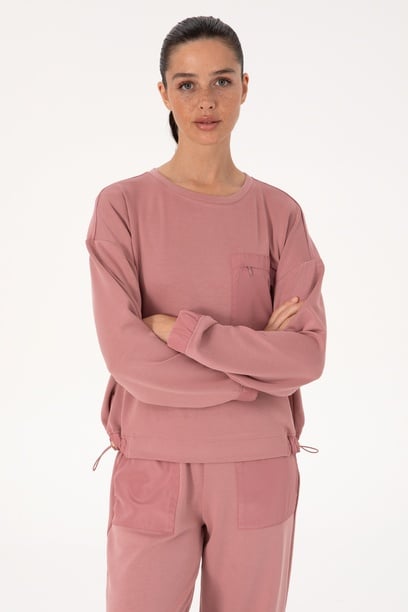 Kadın Orkide Bisiklet Yaka Sweatshirt