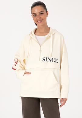 Kadın Krem Sweatshirt - 50309055012