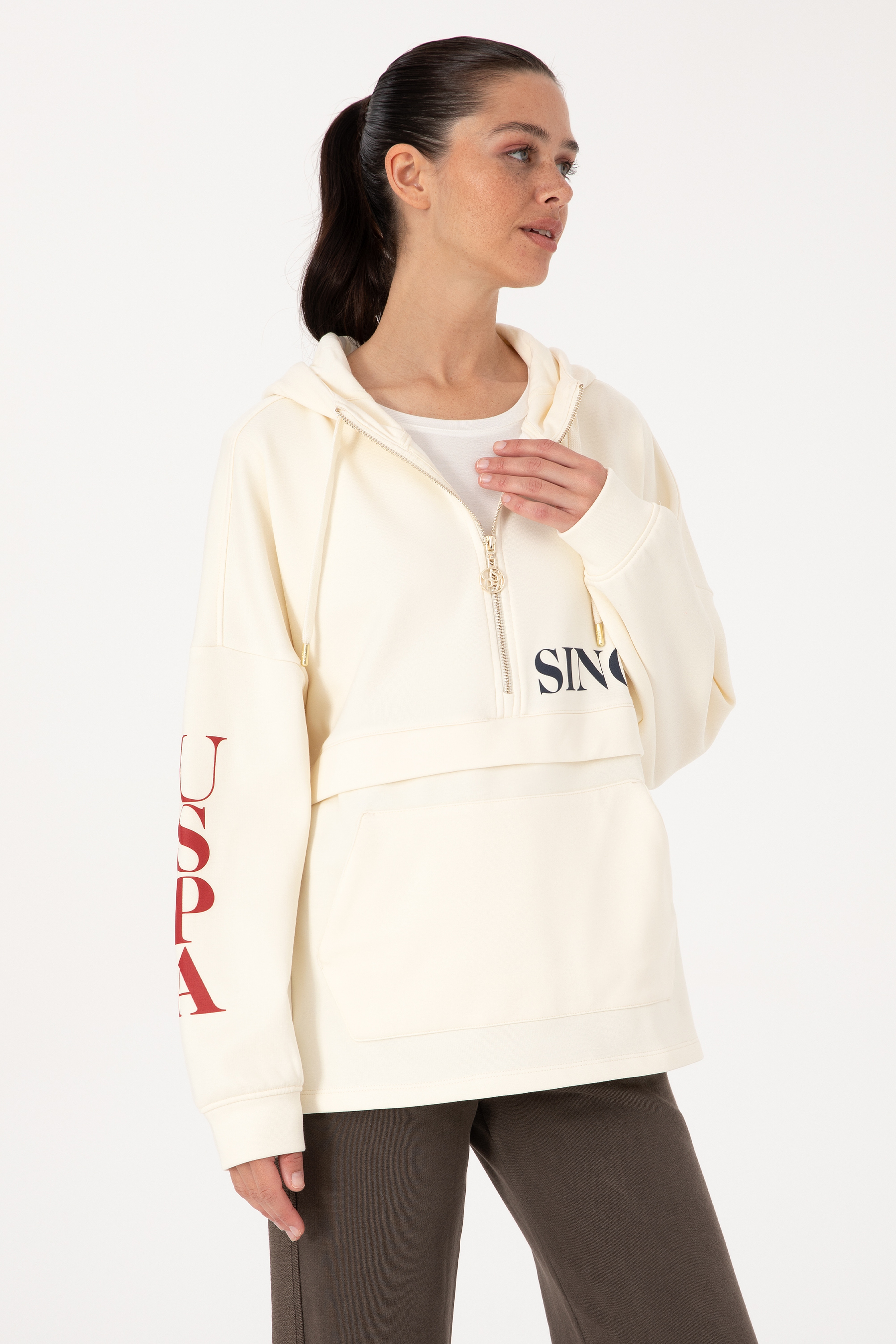Kadın Krem Sweatshirt