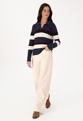 Kadın Krem Kanvas Pantolon - 50309351003