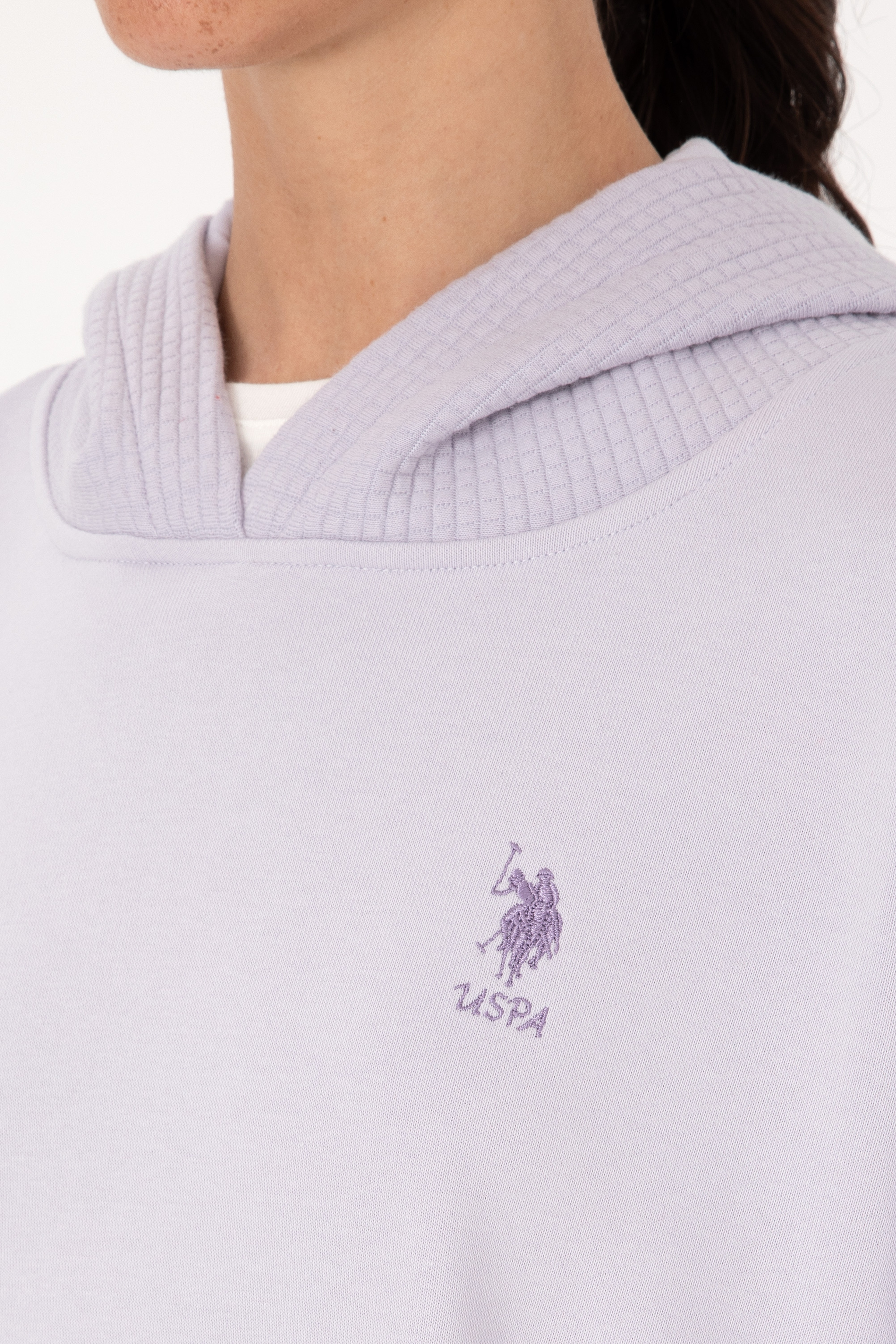 Kadın Lila Kapüşonlu Sweatshirt