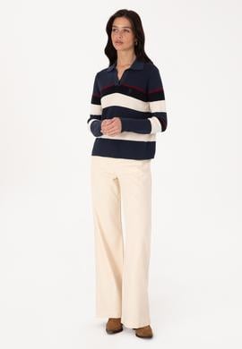 Kadın Krem Kanvas Pantolon - 50309351003