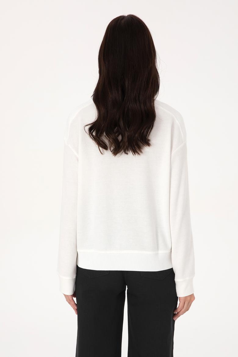 Kadın Krem Sweatshirt - 50309461012