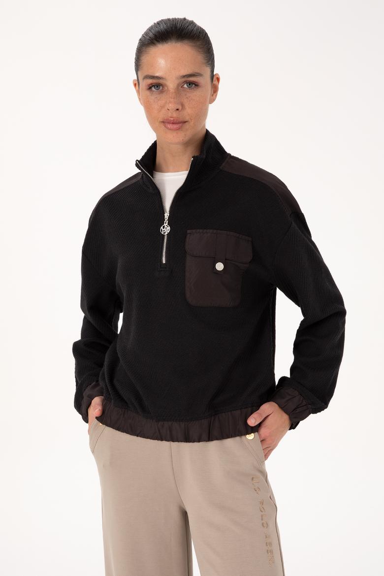 Kadın Siyah Sweatshirt - 50309452014