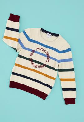 Erkek Çocuk Krem Bisiklet Yaka Kazak - 50311062009