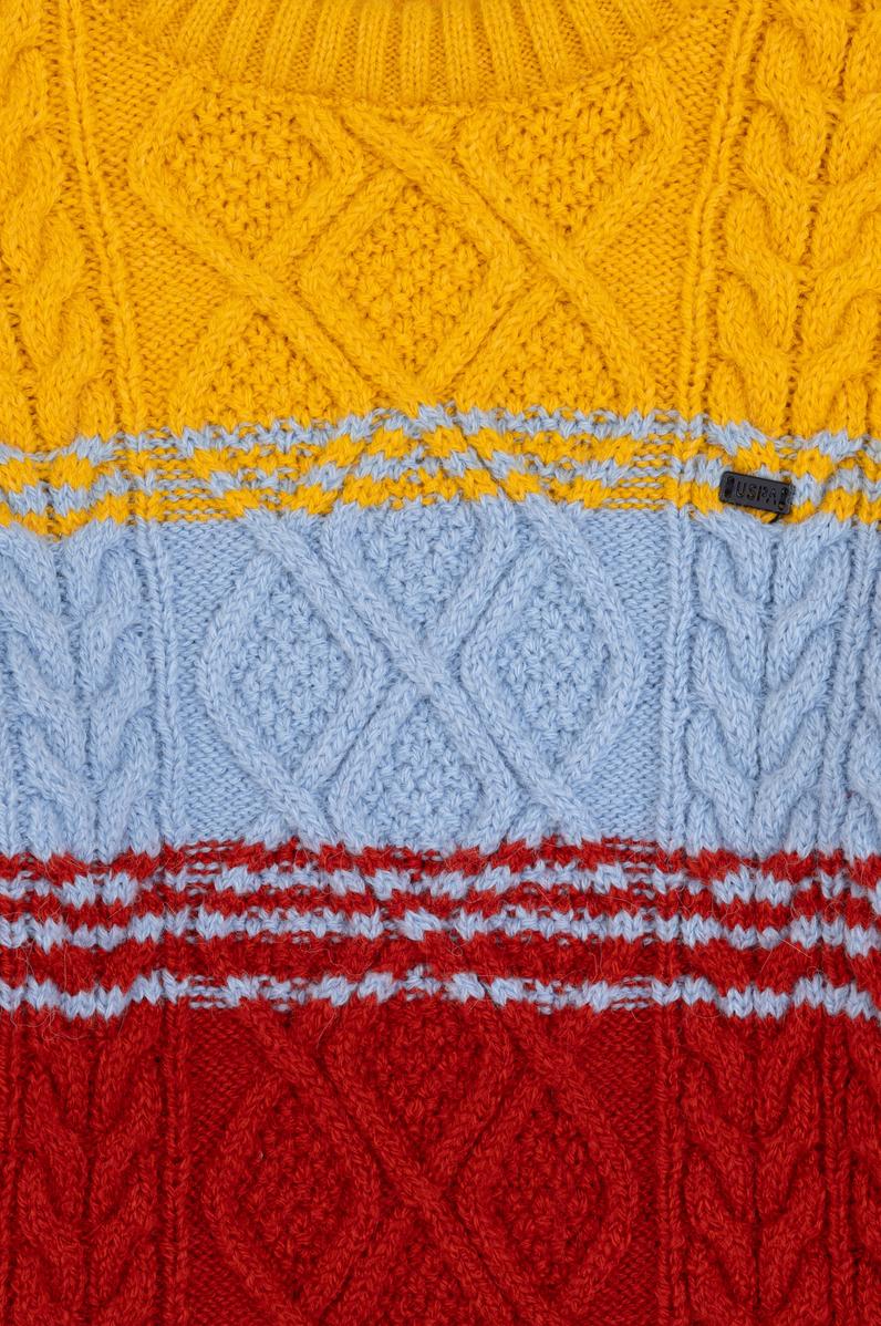 Erkek Çocuk Hardal Bisiklet Yaka Kazak