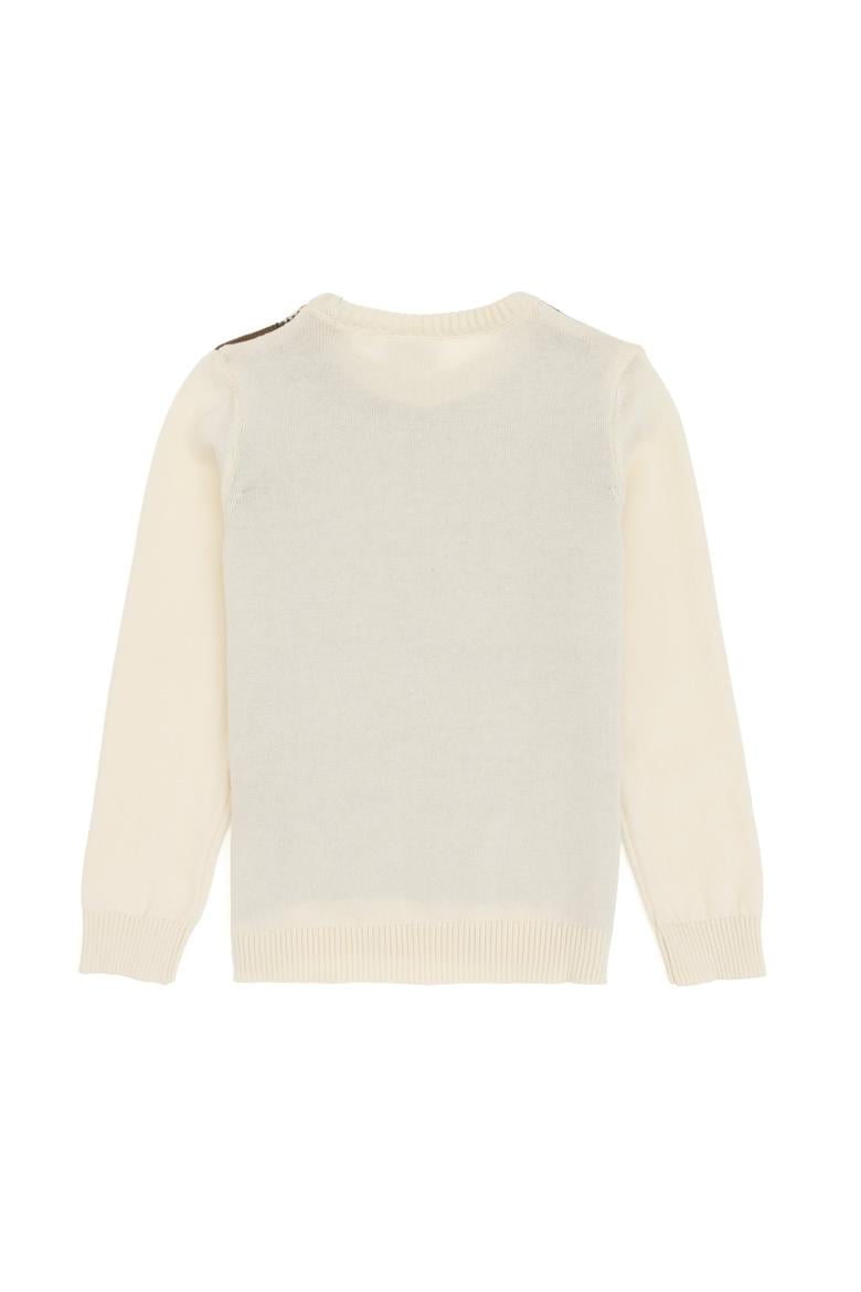 Erkek Çocuk Krem Bisiklet Yaka Kazak - 50311143011