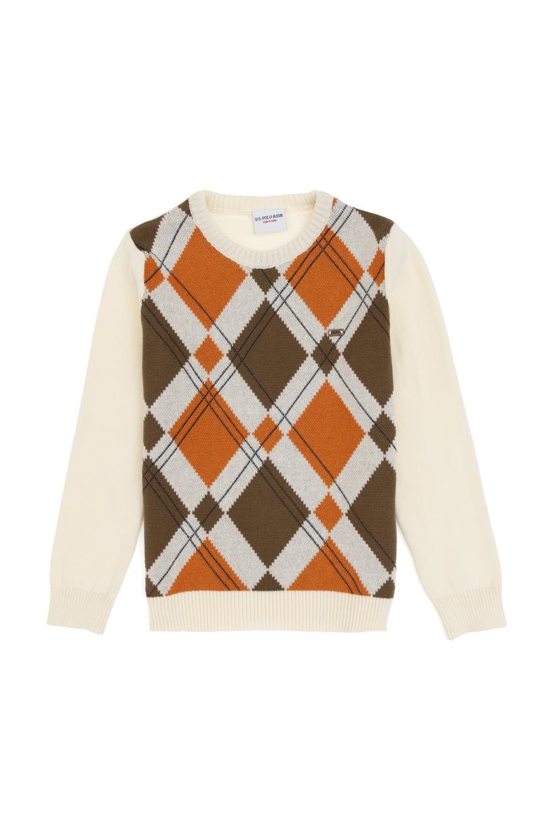 Erkek Çocuk Krem Bisiklet Yaka Kazak - 50311143011