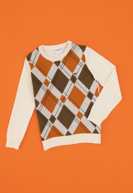 Erkek Çocuk Krem Bisiklet Yaka Kazak - 50311143011