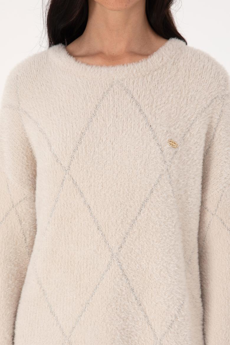 Kadın Taş Bisiklet Yaka Kazak - 50309677003