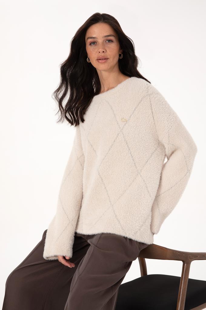 Kadın Taş Bisiklet Yaka Kazak