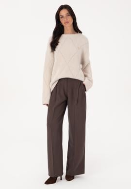 Kadın Taş Bisiklet Yaka Kazak - 50309677003