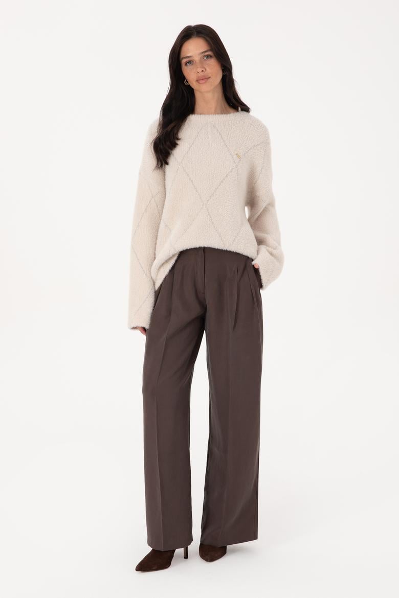 Kadın Taş Bisiklet Yaka Kazak - 50309677003