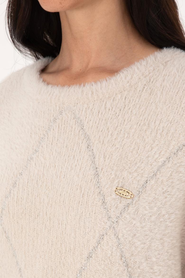 Kadın Taş Bisiklet Yaka Kazak - 50309677003