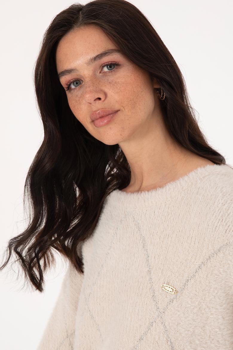 Kadın Taş Bisiklet Yaka Kazak - 50309677003