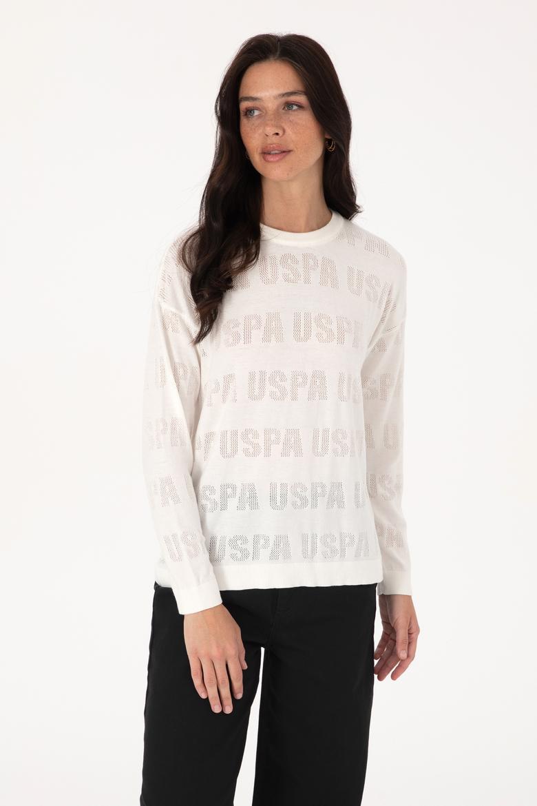 Kadın Krem Bisiklet Yaka Kazak - 50309651003