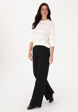 Kadın Krem Bisiklet Yaka Kazak - 50309651003