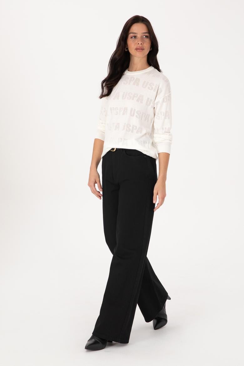 Kadın Krem Bisiklet Yaka Kazak - 50309651003