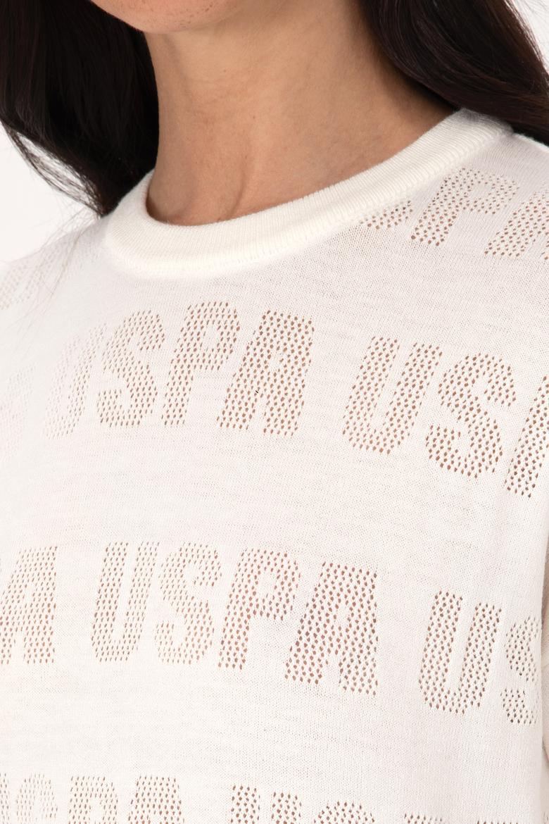 Kadın Krem Bisiklet Yaka Kazak - 50309651003