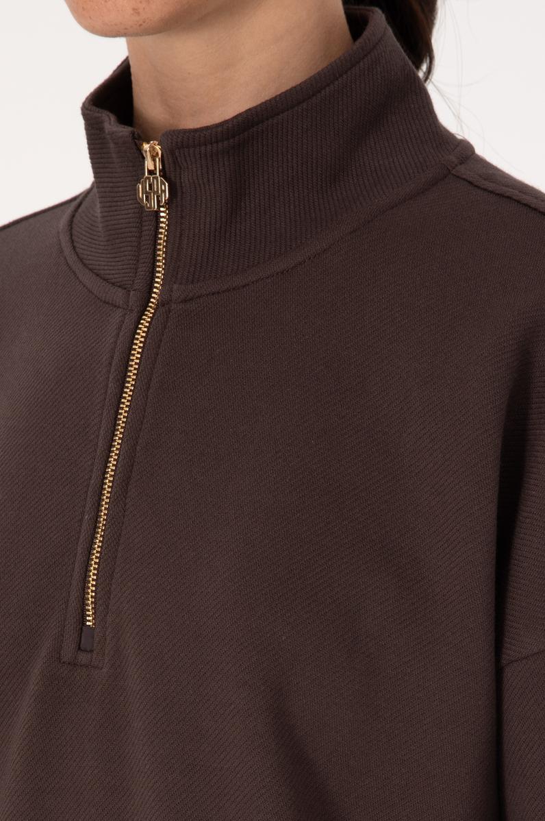 Kadın Koyu Kahverengi Sweatshirt