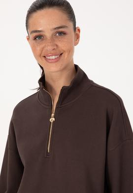 Kadın Koyu Kahverengi Sweatshirt - 50309075014