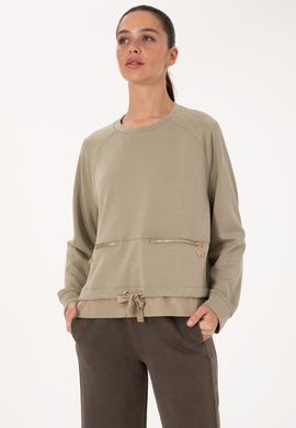 Kadın Açık Haki Sweatshirt - 50309098012