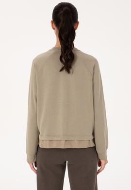 Kadın Açık Haki Sweatshirt - 50309098012