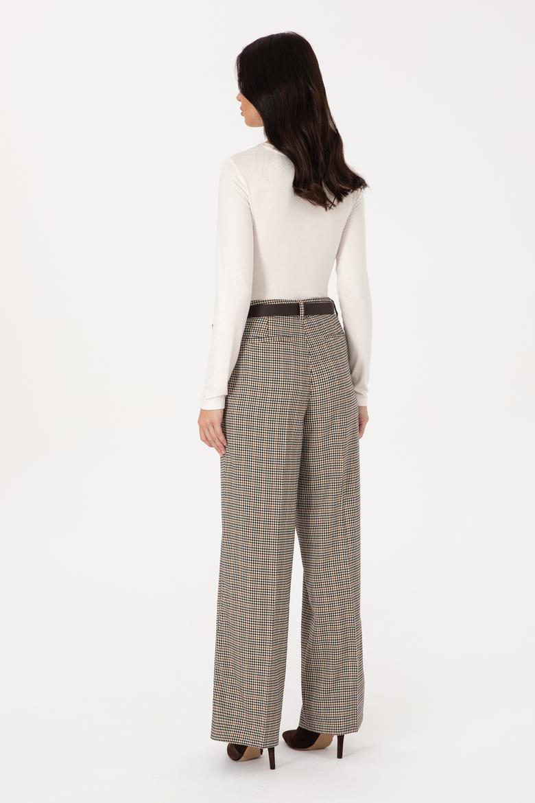 Kadın Kahverengi Kanvas Pantolon - 50315923002