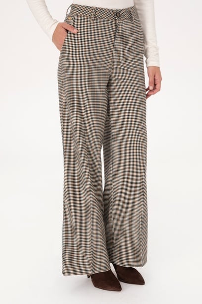Kadın Kahverengi Loose Fit Kanvas Pantolon