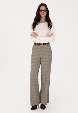 Kadın Kahverengi Kanvas Pantolon - 50315923002