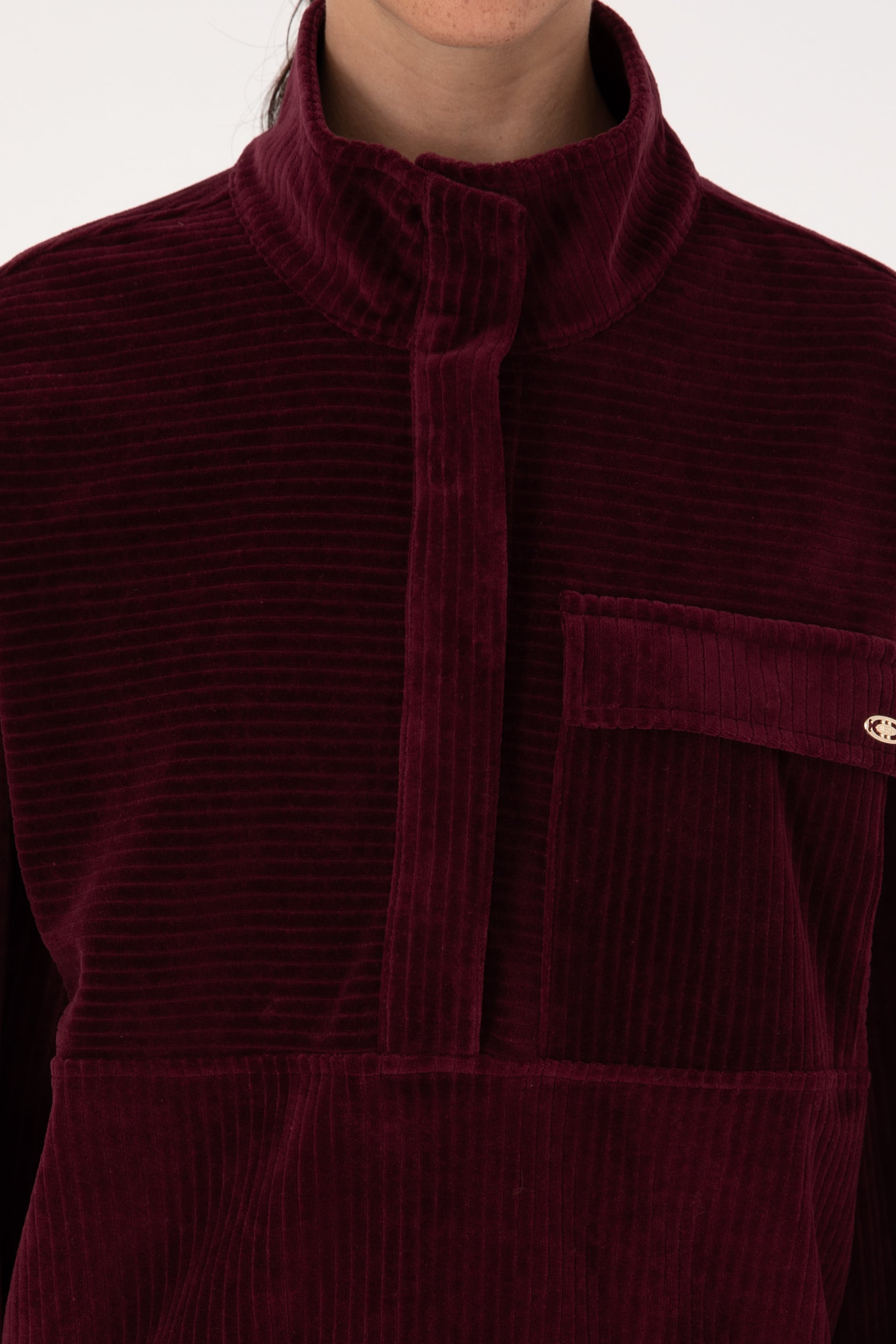 Kadın Bordo Sweatshirt - Image 6