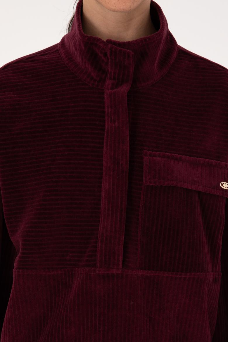 Kadın Bordo Sweatshirt - 50309459005
