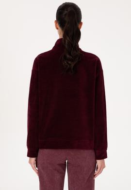 Kadın Bordo Sweatshirt - 50309459005