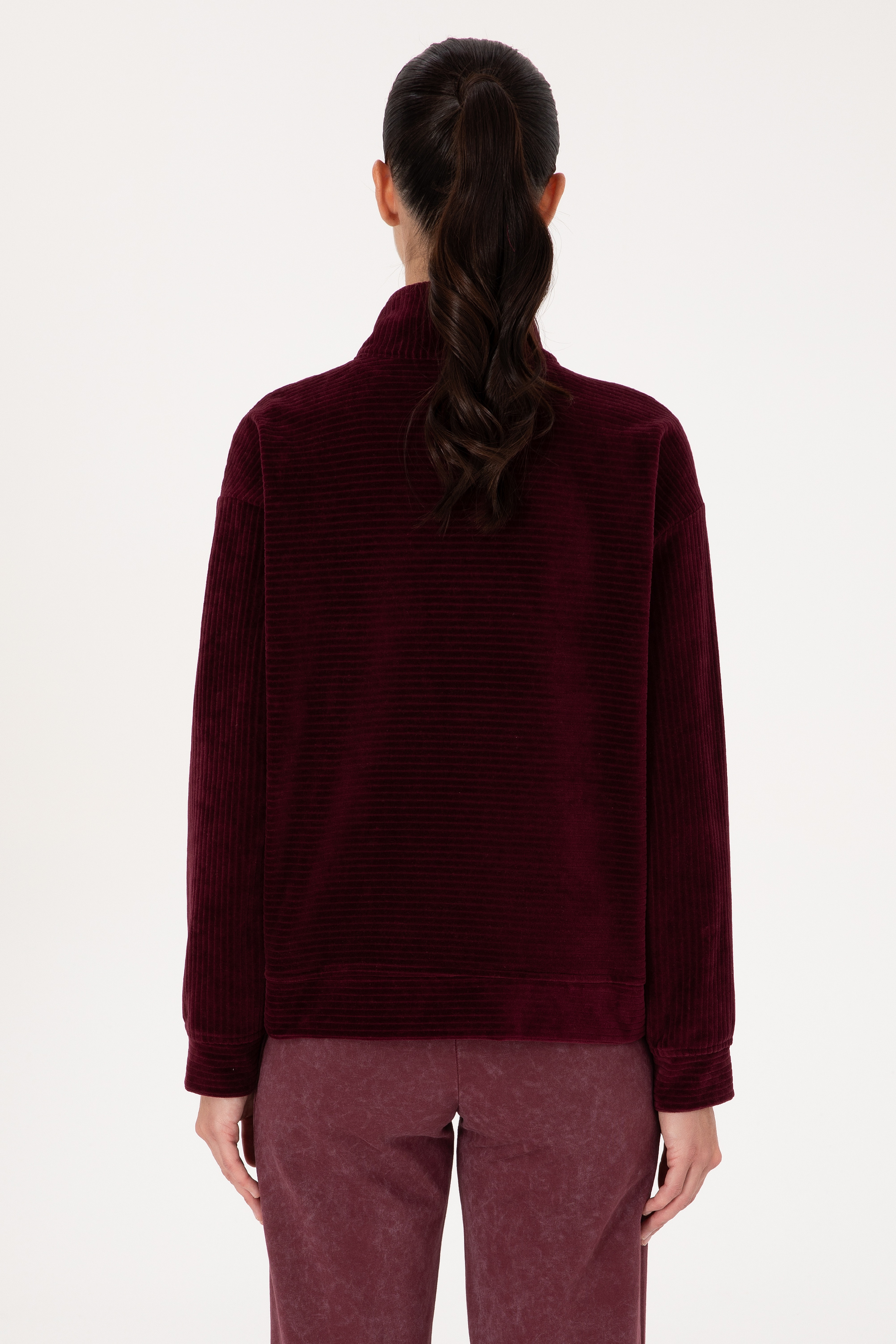 Kadın Bordo Sweatshirt