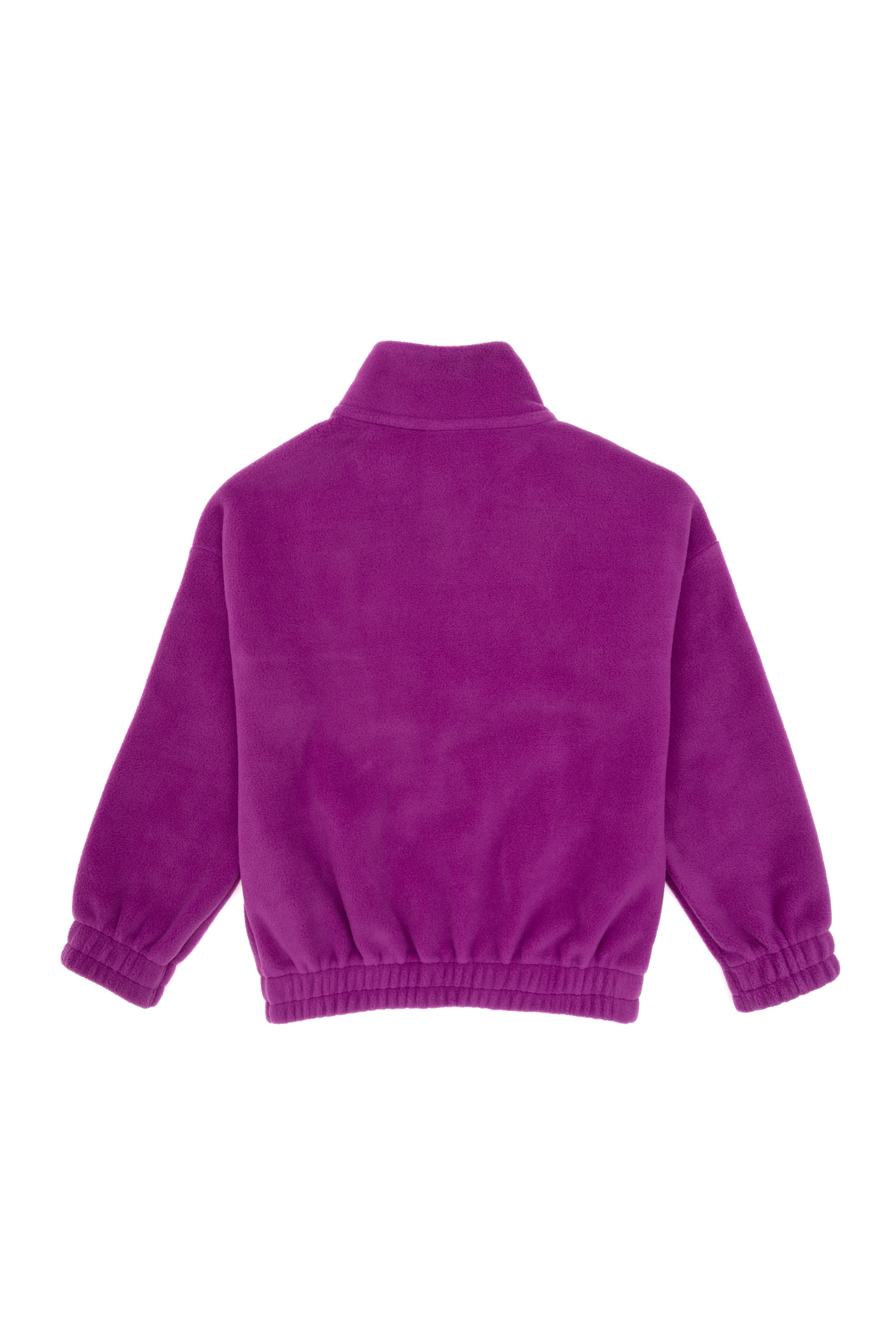Kız Çocuk Menekşe Fermuarlı Polar Sweatshirt