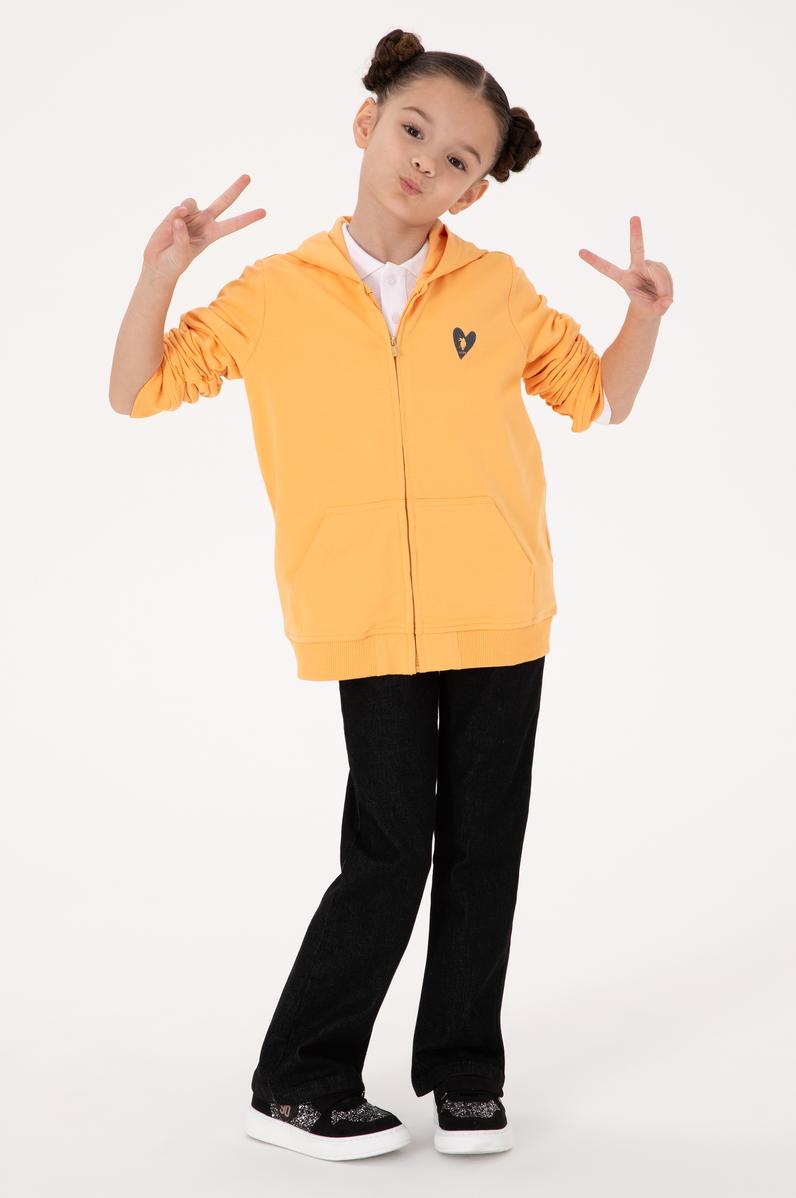 Kız Çocuk Mango Kapüşonlu Fermuarlı Sweatshirt