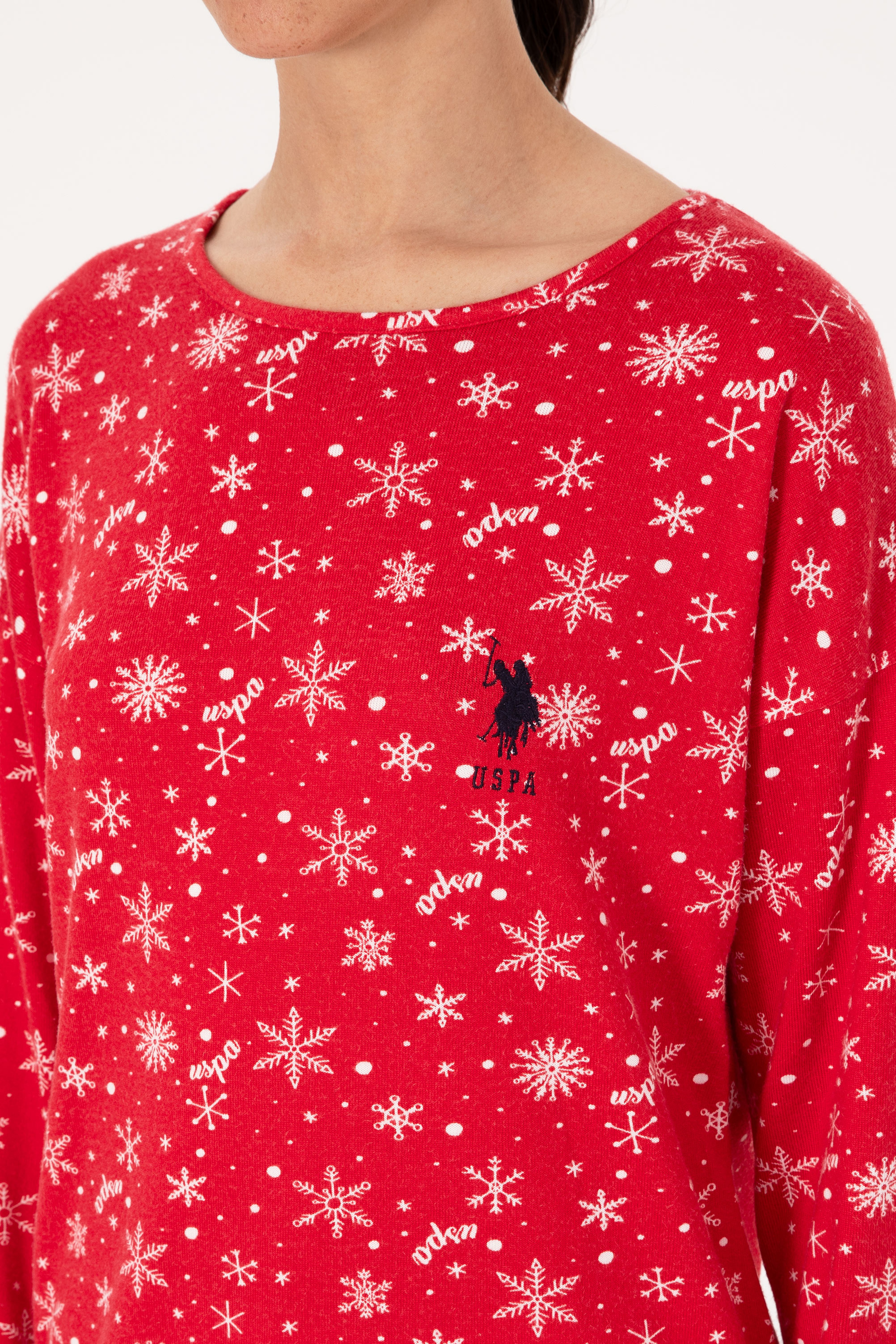 Kadın Kırmızı Pijama Takımı - Image 7
